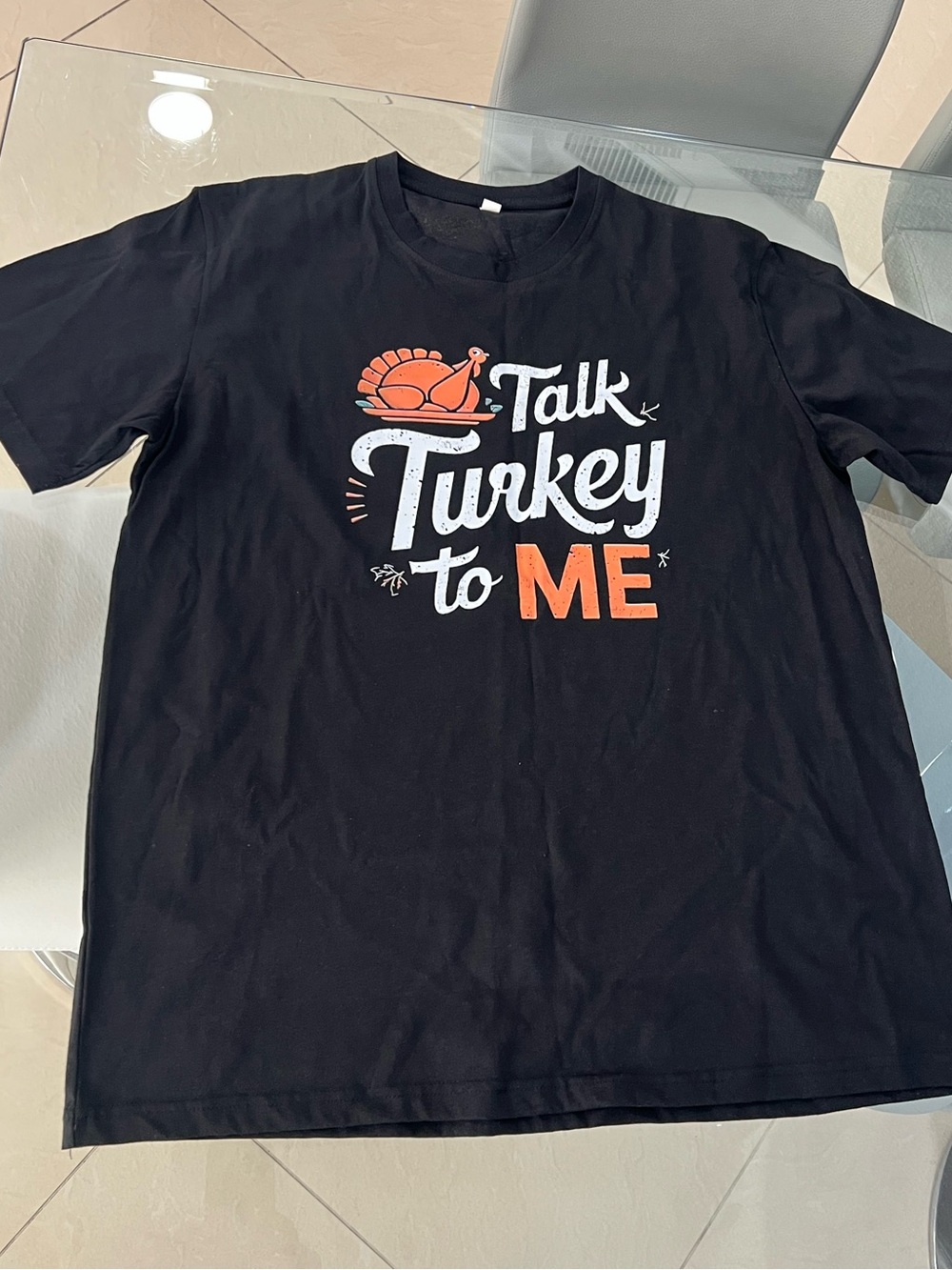 Talk turkey to ME Thanksgiving men’s T-Shirt size XL
